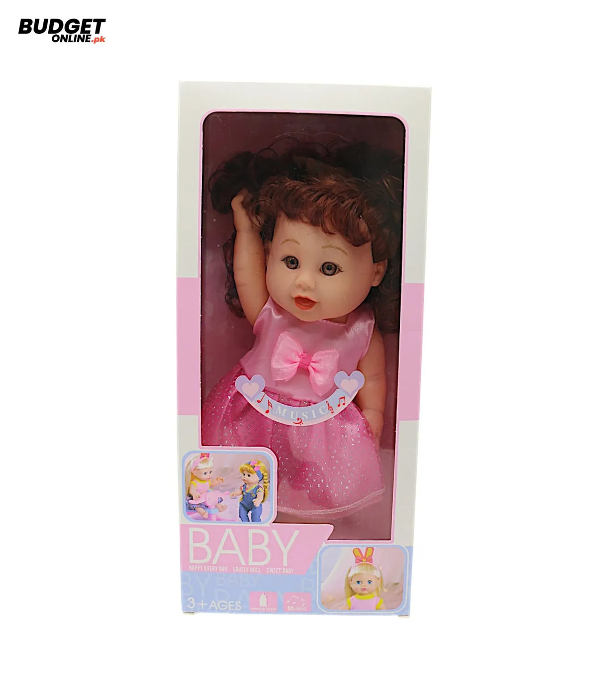 Musical Baby Doll In Pink Frock