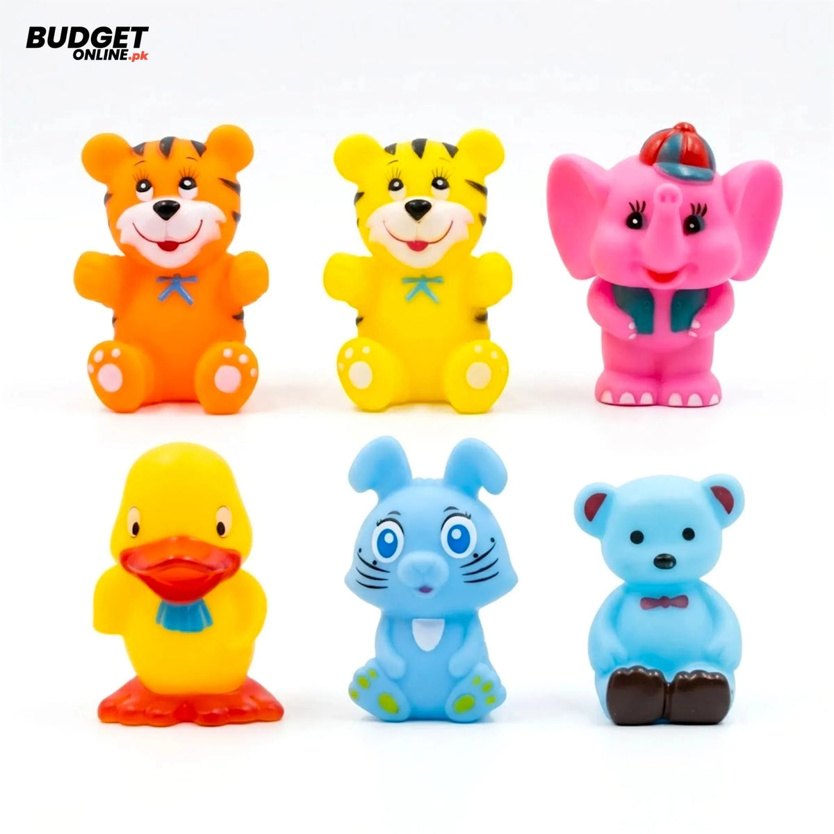PVC Animal Rattle Set – 6 Pieces