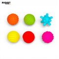 Colorful PVC Sensory Balls 6-Piece Set