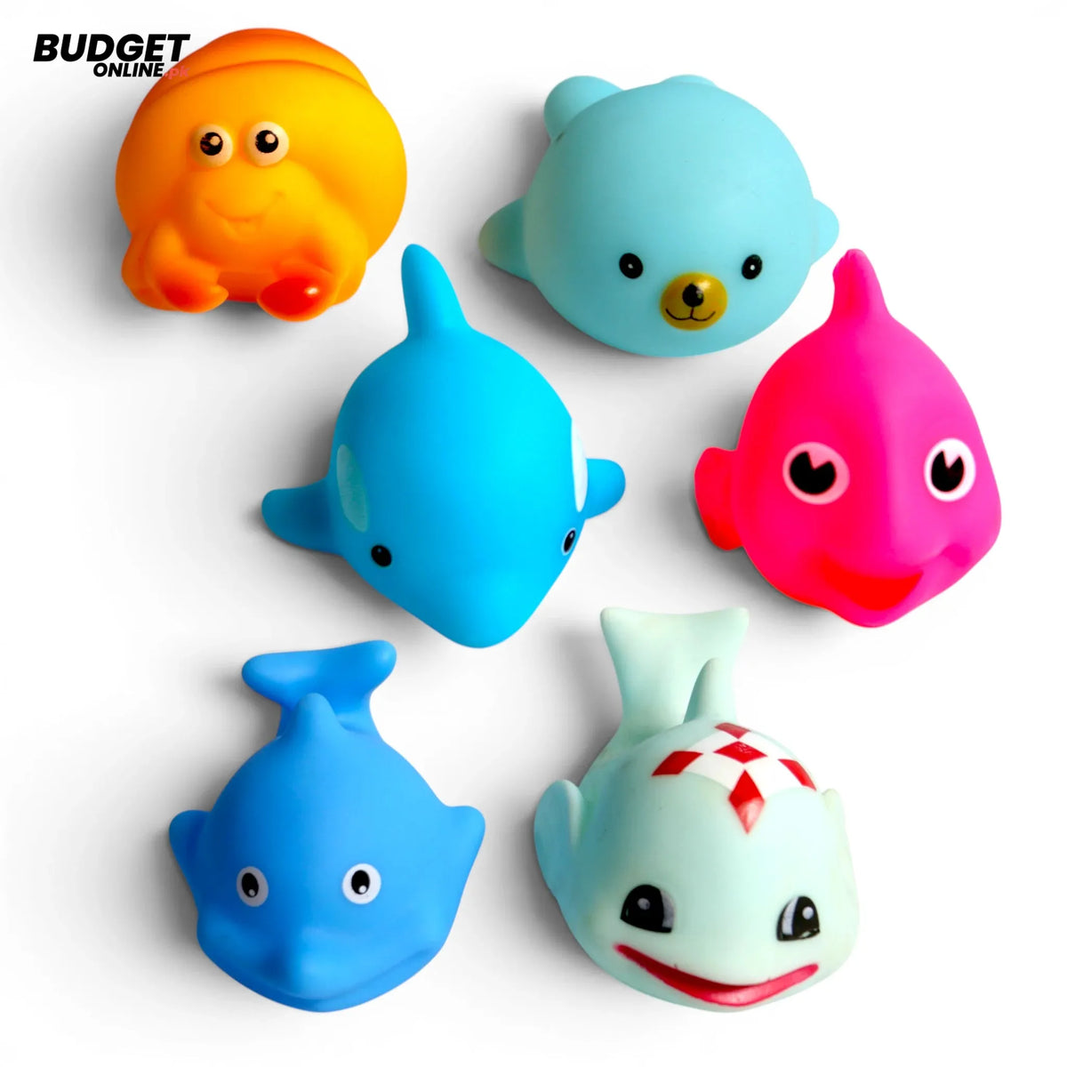 Colorful PVC Sea Animal Toy Set, 6 Pieces