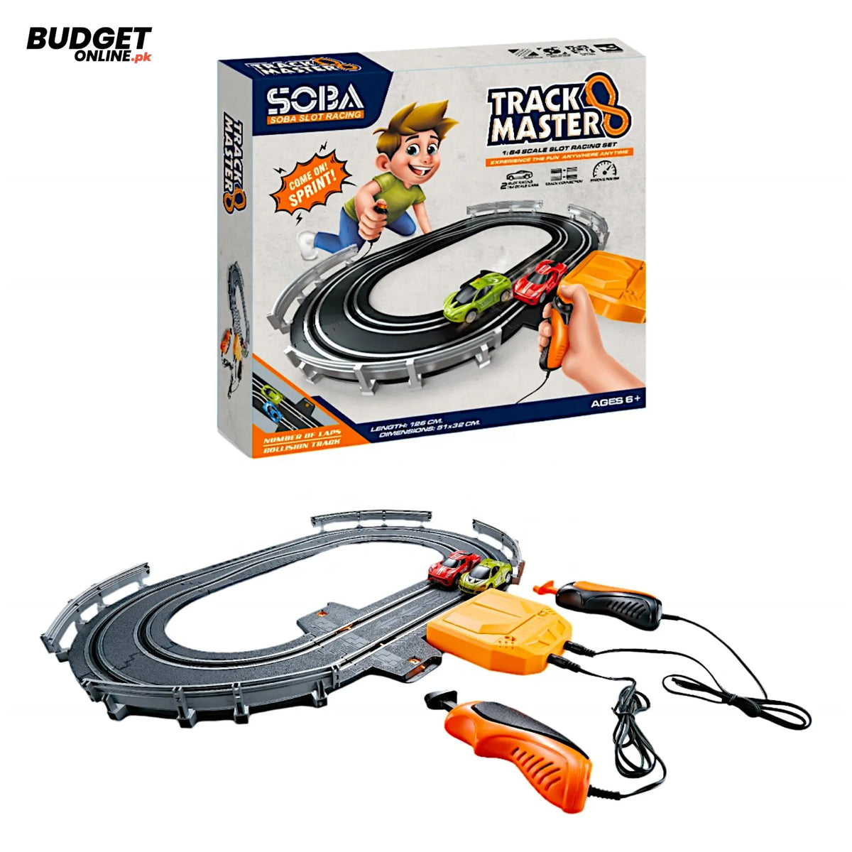 Track Master Racing Set With Two Cars