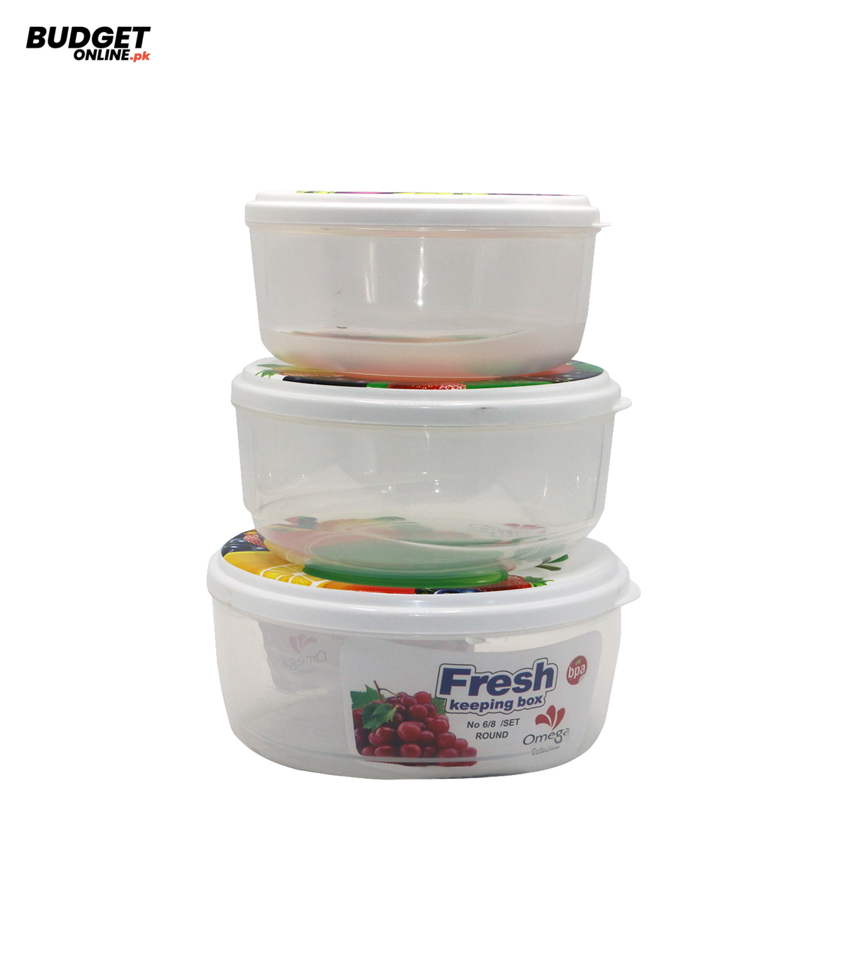 3-Piece Round Fresh-Keeping Storage Box Set