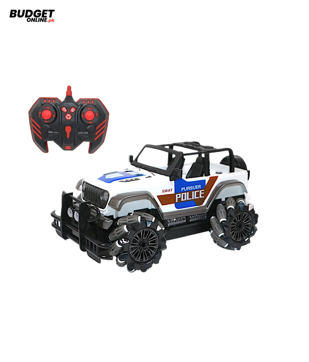 Remote Control Police Stunt Jeep With Lights