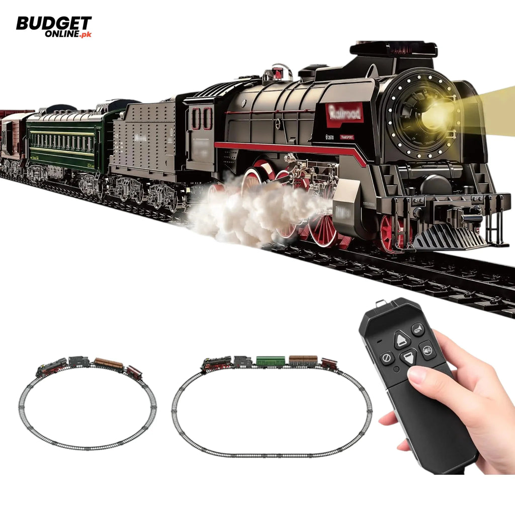 Remote Control Train Track Set With Lights And Sound