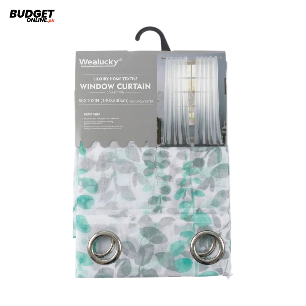 Leaf Print Sheer Room Curtain