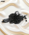 Organza Flower Pearl Scrunchie