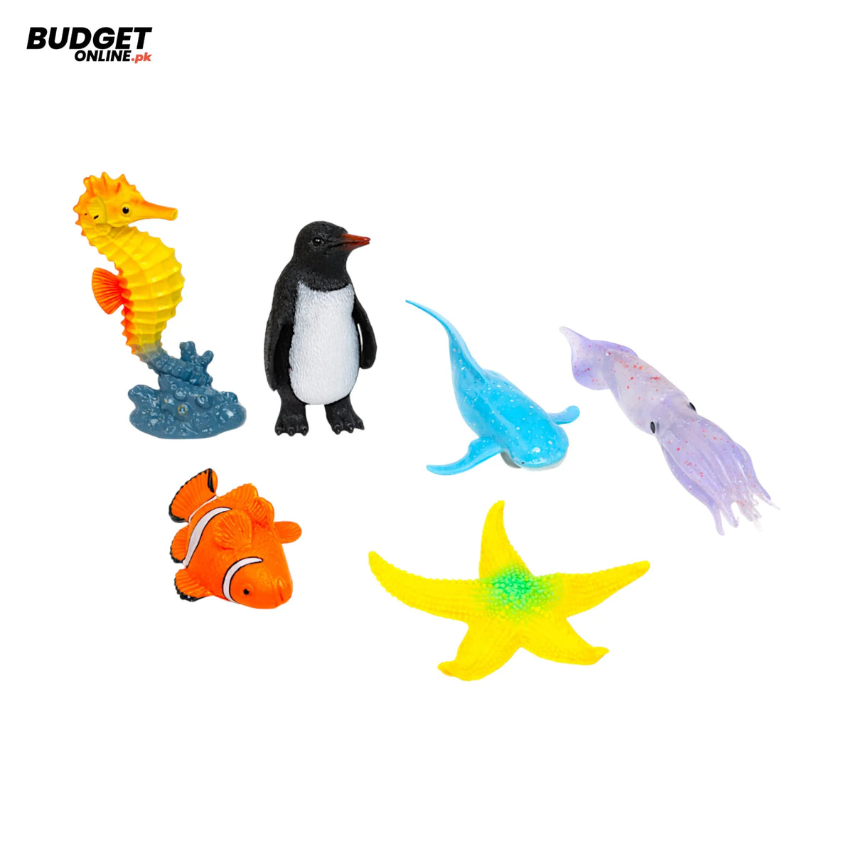 Colorful Sea Animal Figure Set – 6 Pieces