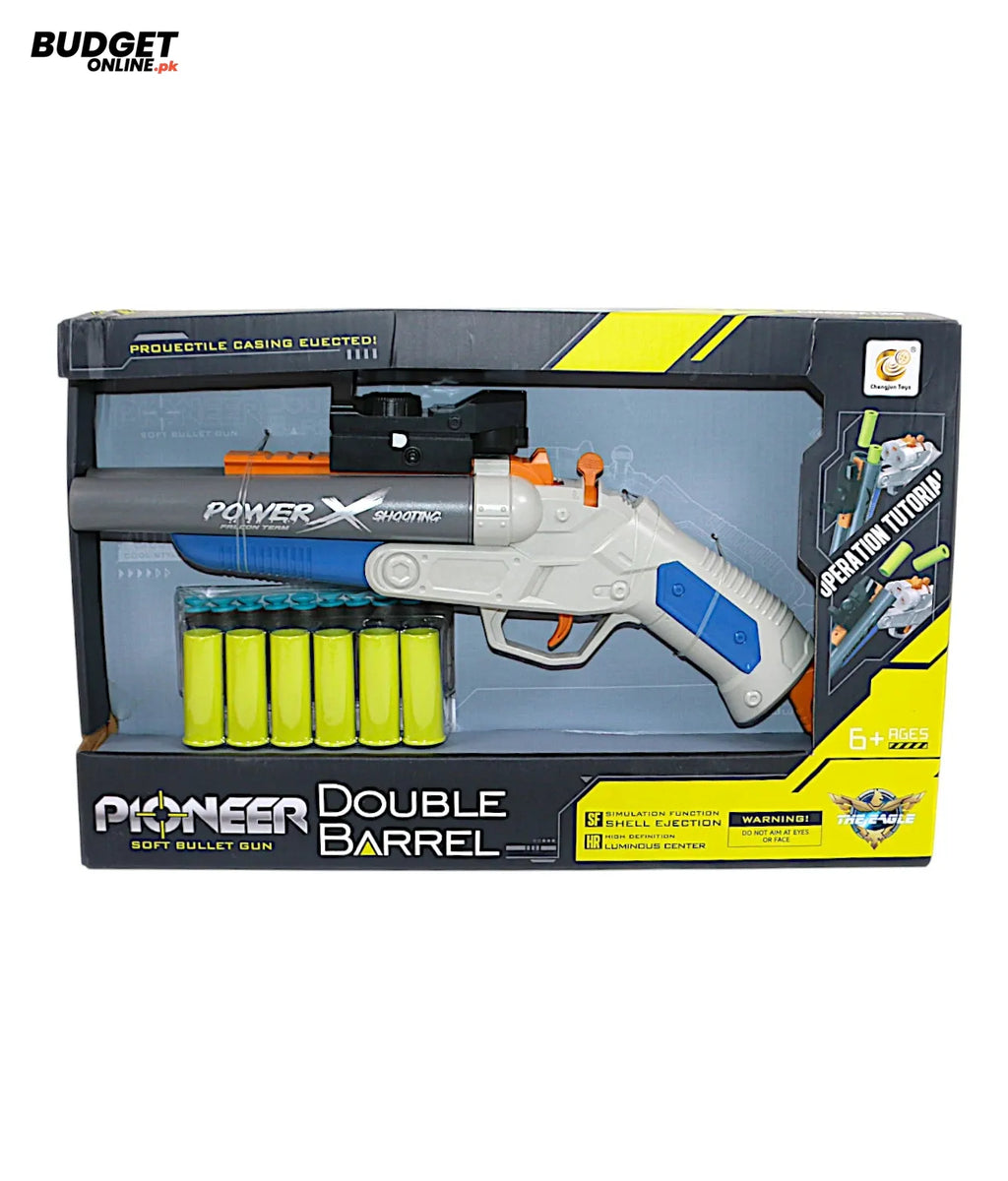Pioneer Double Barrel Toy Dart Gun