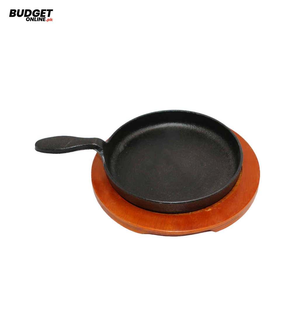 20 cm Sizzling Plate With Wooden Base