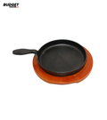 20 cm Sizzling Plate With Wooden Base
