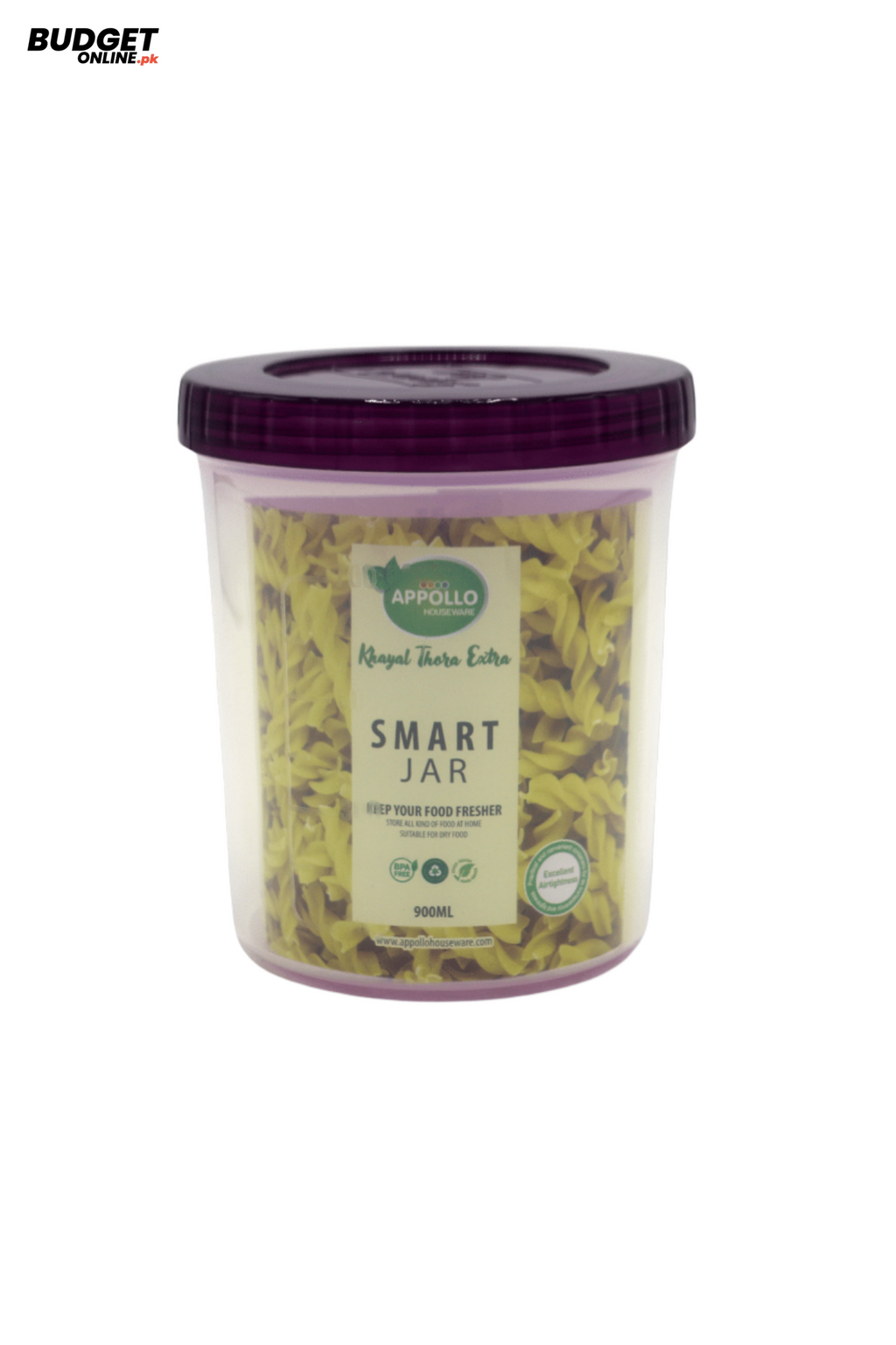 900ml Round Plastic Smart Storage Jar