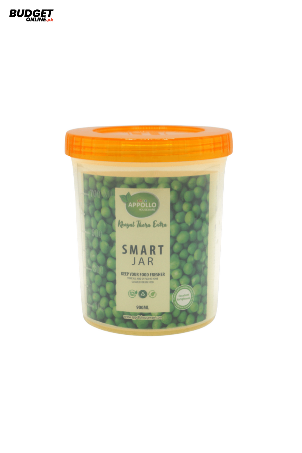 900ml Round Plastic Smart Storage Jar