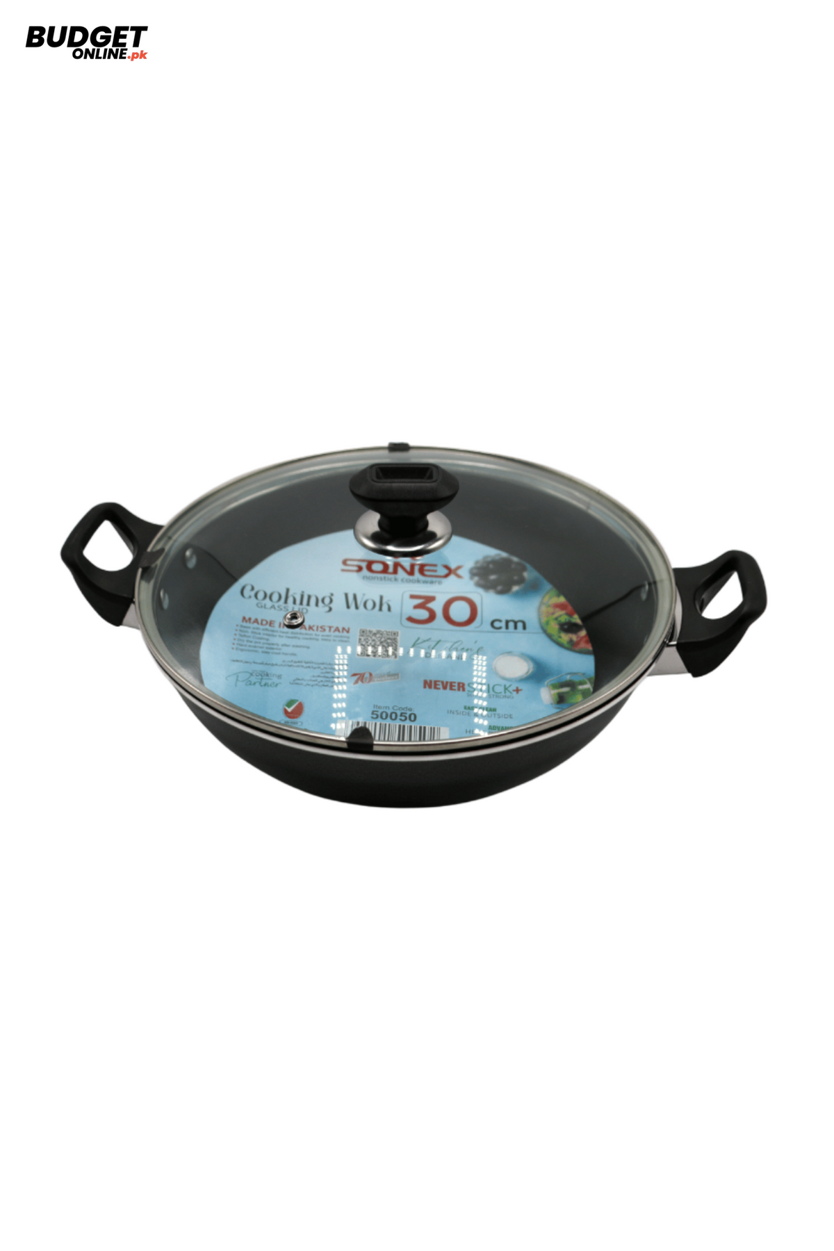 Sonex Nonstick Wok With Lid 30cm