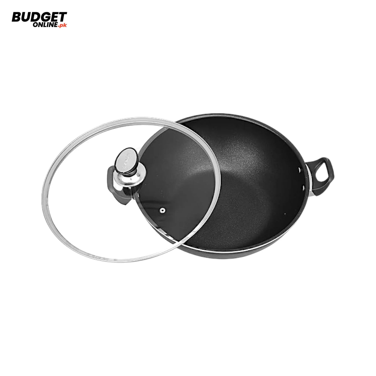 Sonex Nonstick Wok With Glass Lid 32cm