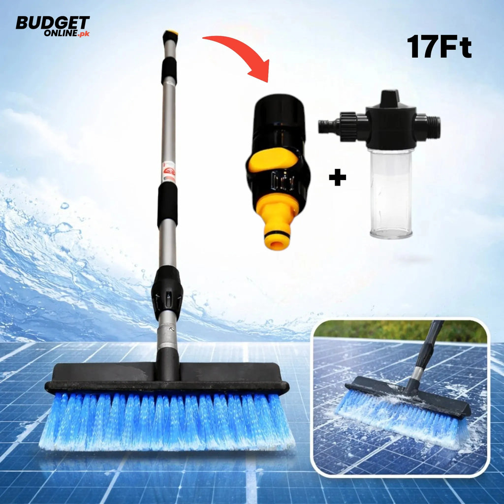 17Ft Solar Panel Cleaning Brush With Soap Bottle