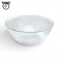9-Inch Ribbed Glass Serving Bowl