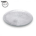 Round Textured Glass Serving Plate