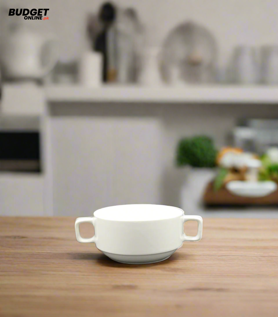 Handled China Soup Bowl