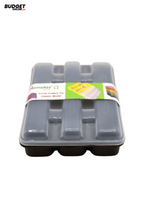 Three-Section Plastic Spoon Organizer Box With Lid