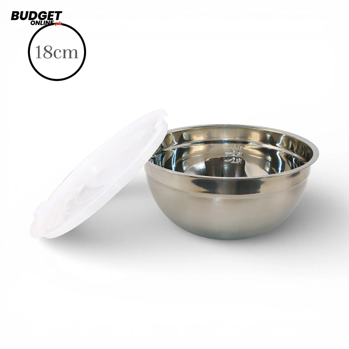 Stainless Steel Bowl With Lid – 18 cm
