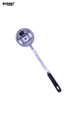 16-Inch Stainless Steel Broth Spoon with Black Handle