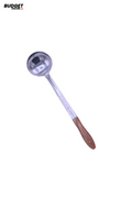 Stainless Steel Broth Spoon with Wooden Handle