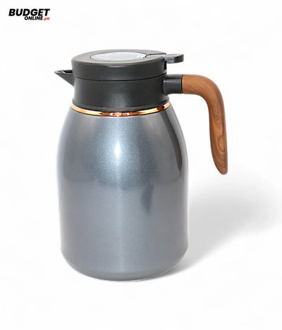 1.6L Stainless Steel Flask with Wooden Handle