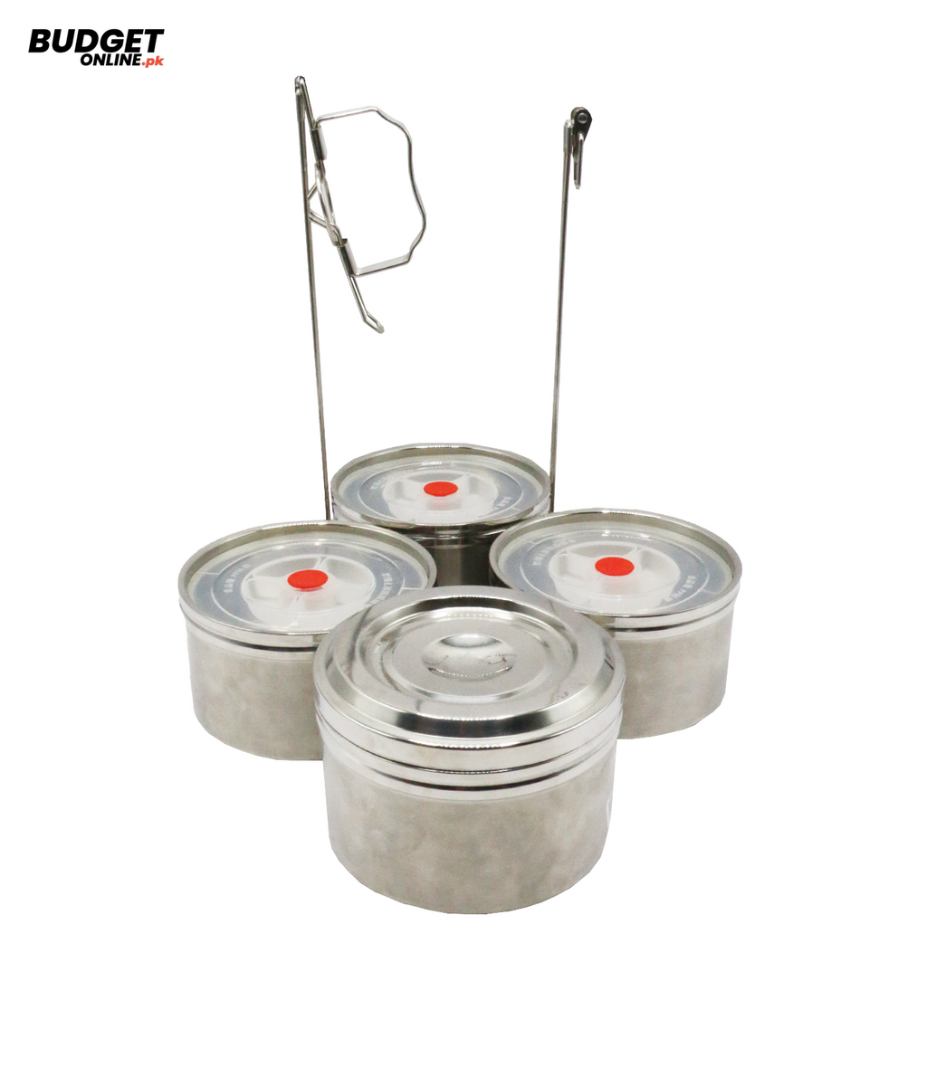 4-Tier Stainless Steel Tiffin Lunch Box