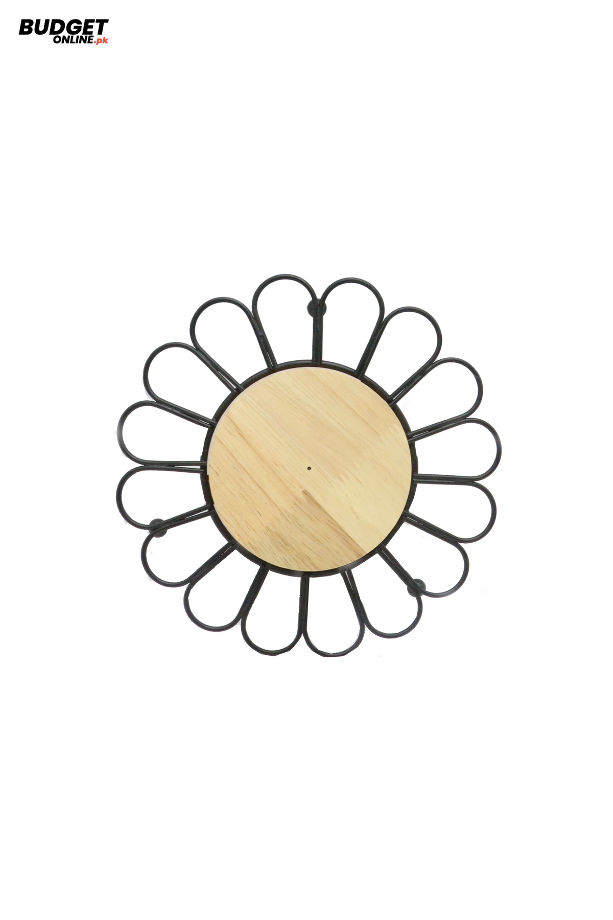 Round Stainless Steel Pot Stand With Wooden Center
