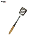 Stainless Steel Slotted Turner with Wood Handle