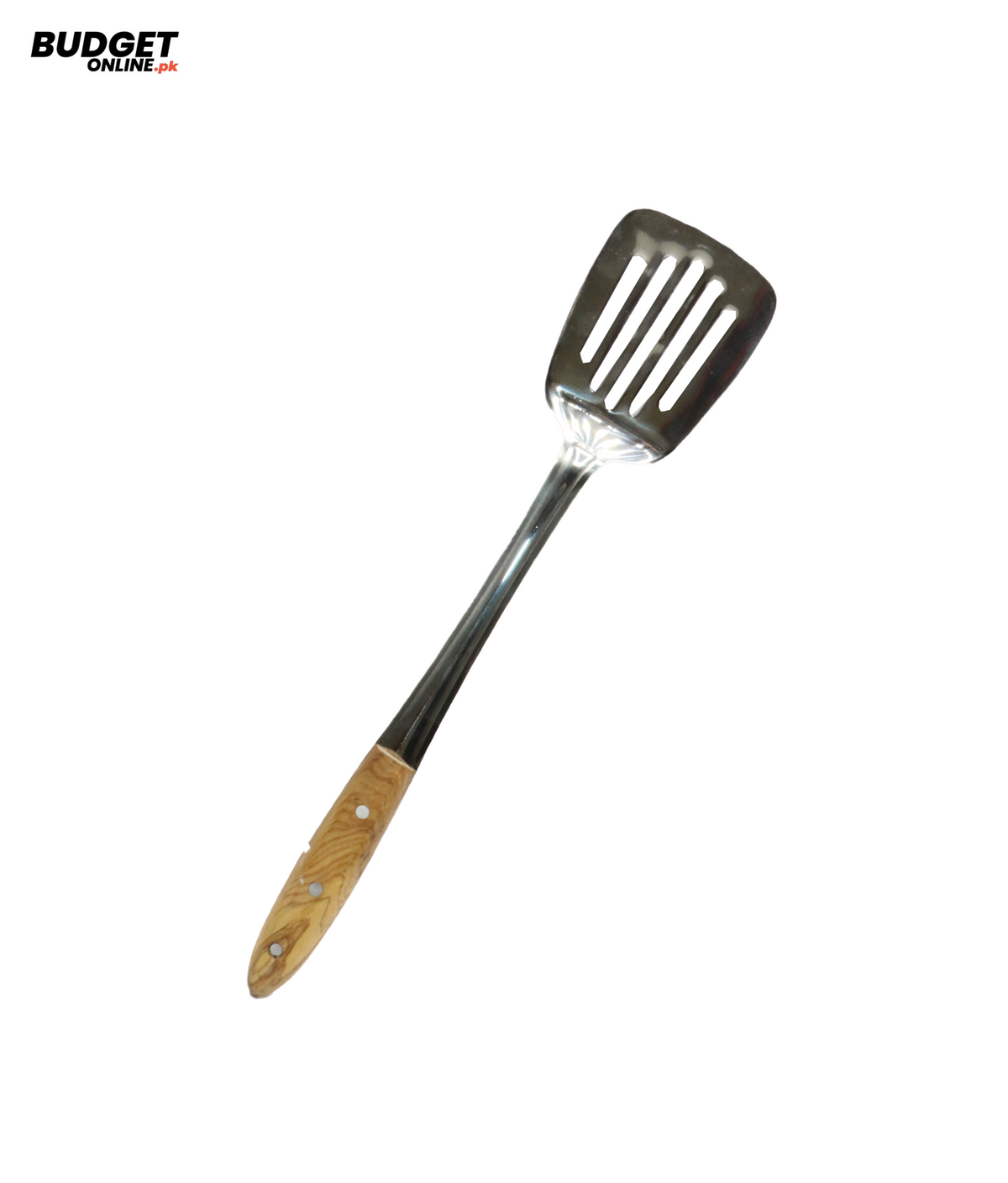 Stainless Steel Slotted Turner with Wood Handle