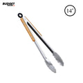 Stainless Steel Kitchen Tongs with Wood Handle