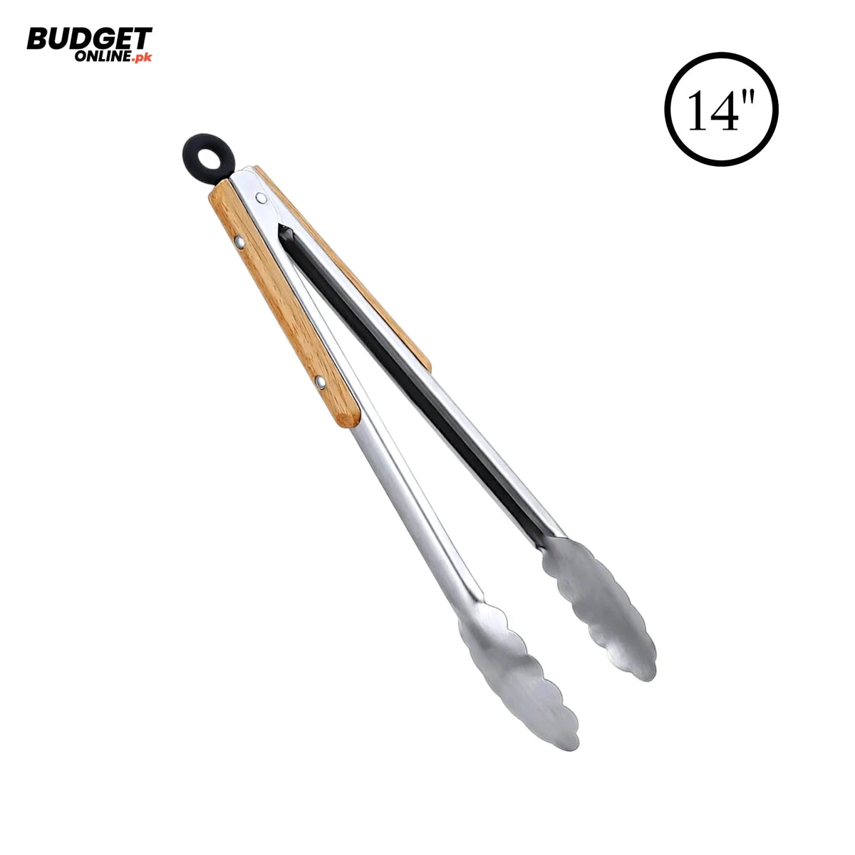 Stainless Steel Kitchen Tongs with Wood Handle