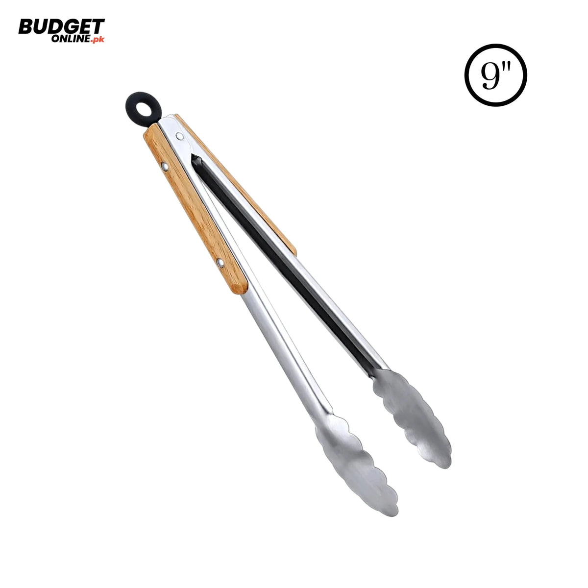 Stainless Steel Kitchen Tongs With Wood Grip