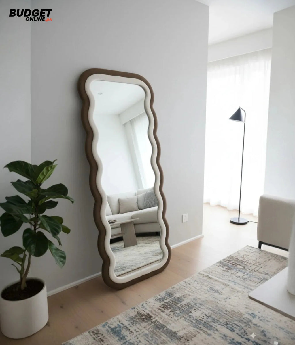 Wavy Full-Length Standing Mirror