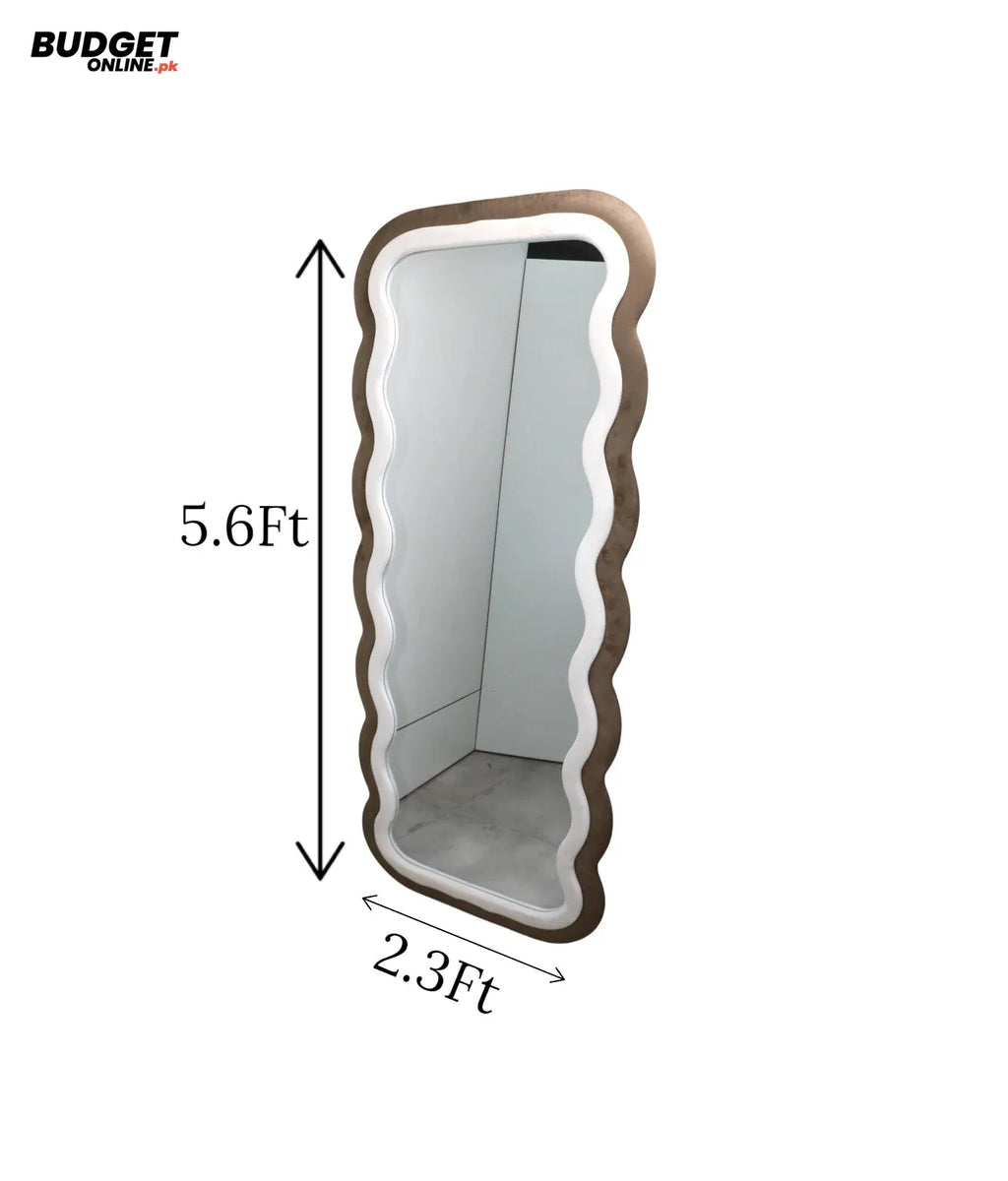 Wavy Full-Length Standing Mirror