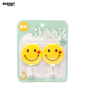 Smiley Face Sticky Hooks 2-Piece Set