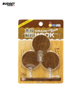 Wood Grain Sticky Wall Hooks 3-Piece Set
