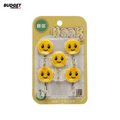 5-Piece Smiley Face Sticky Hooks