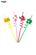 4-Piece Curly Party Straws