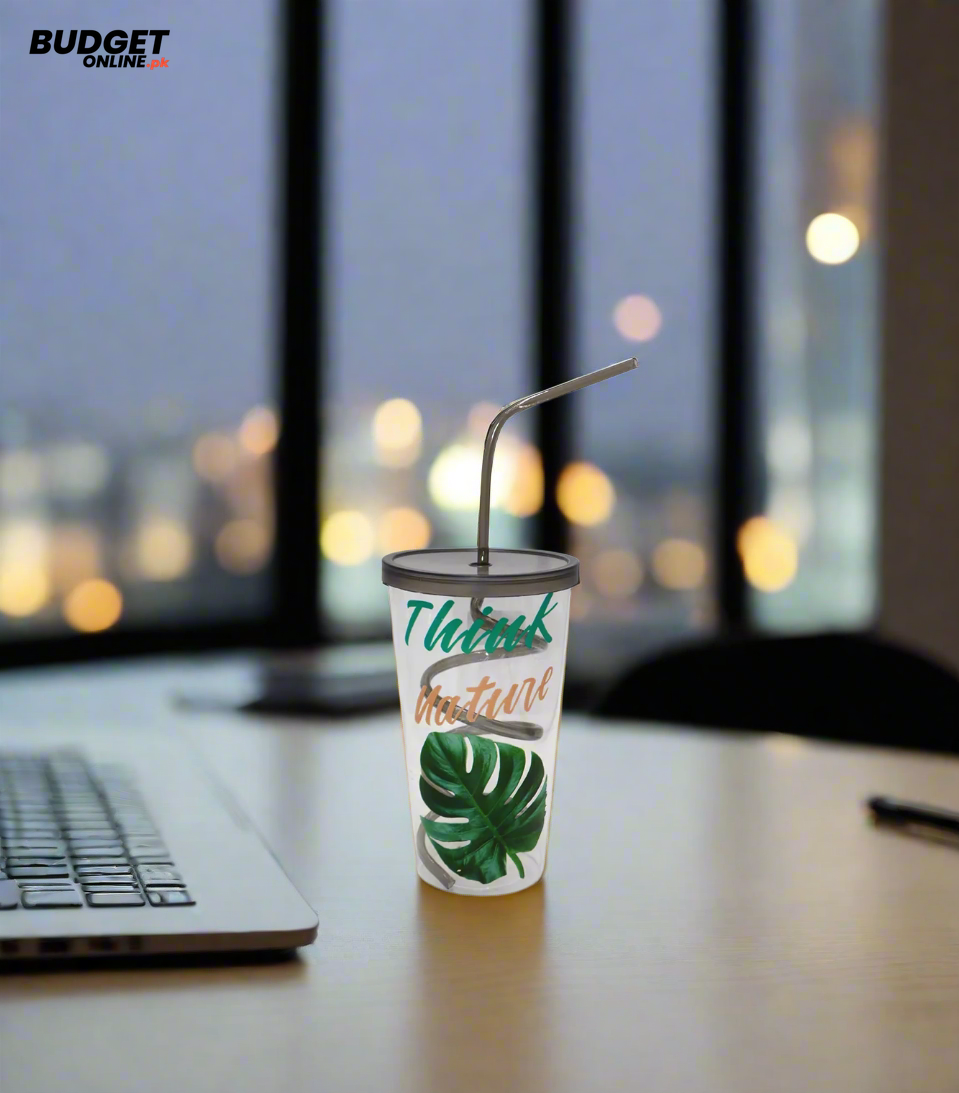 Plastic Tumbler With Straw