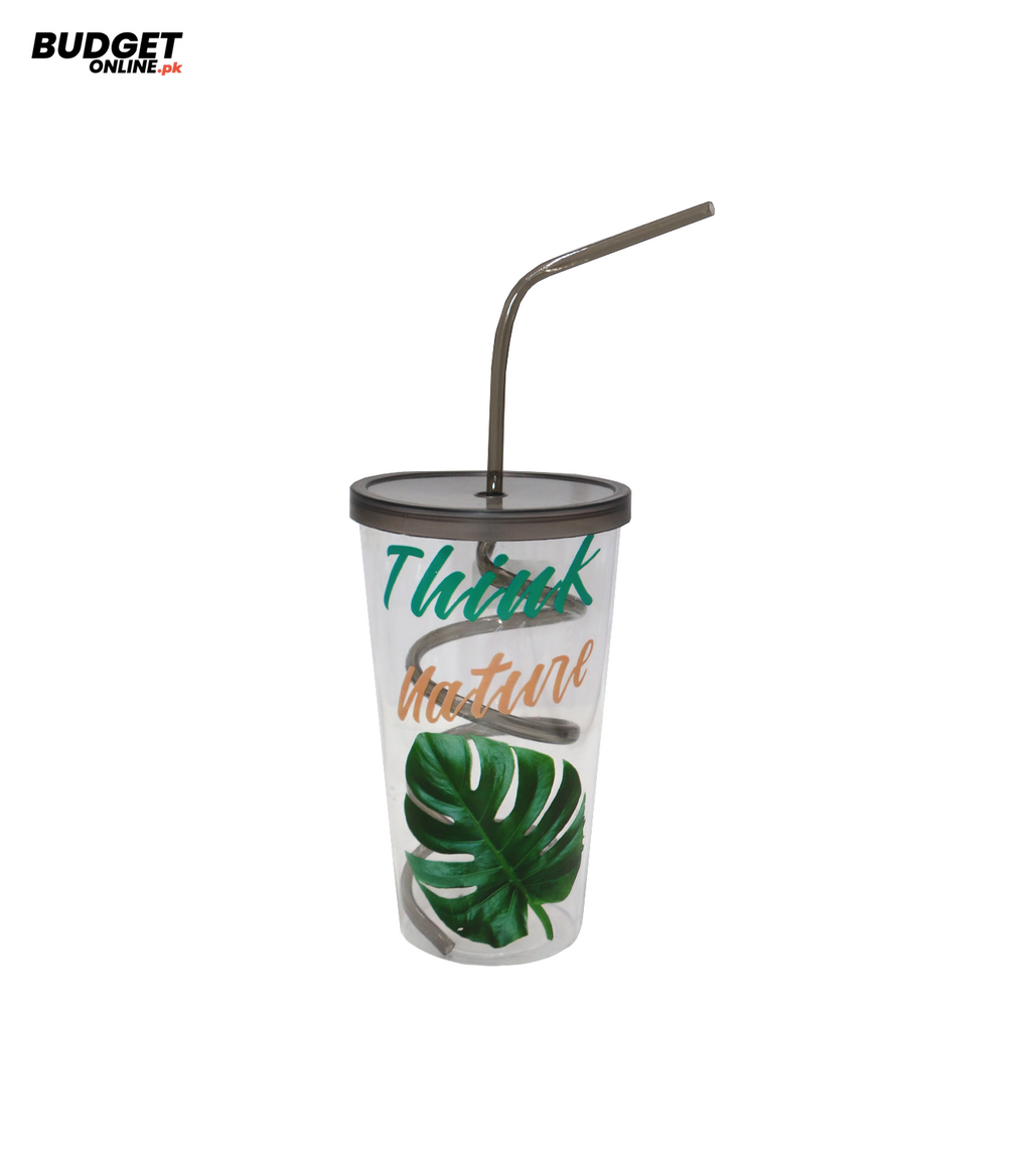 Plastic Tumbler With Straw