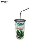 Plastic Tumbler With Straw
