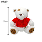 30cm Plush Bear In Red Jacket