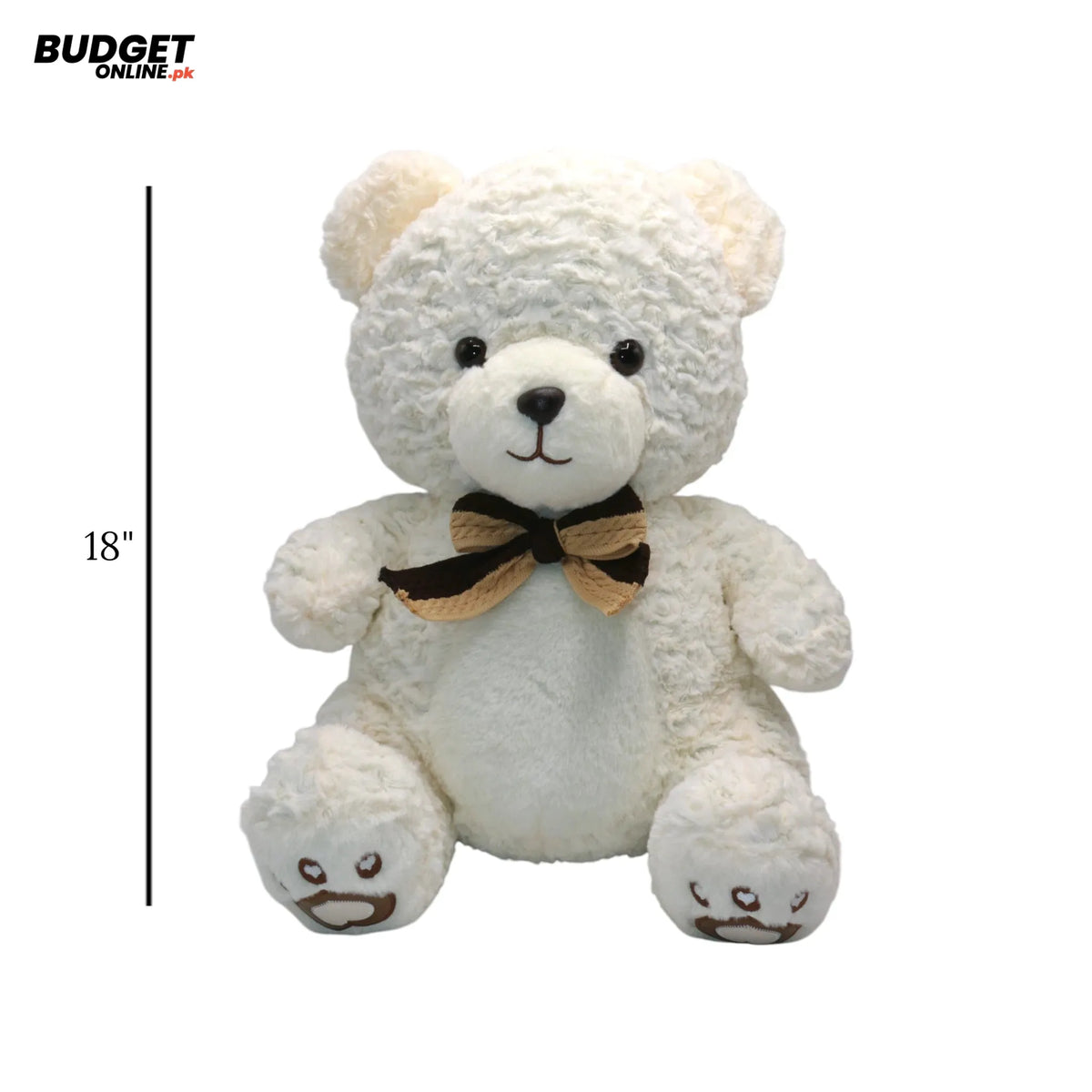 18-Inch Plush Teddy Bear With Bow Tie