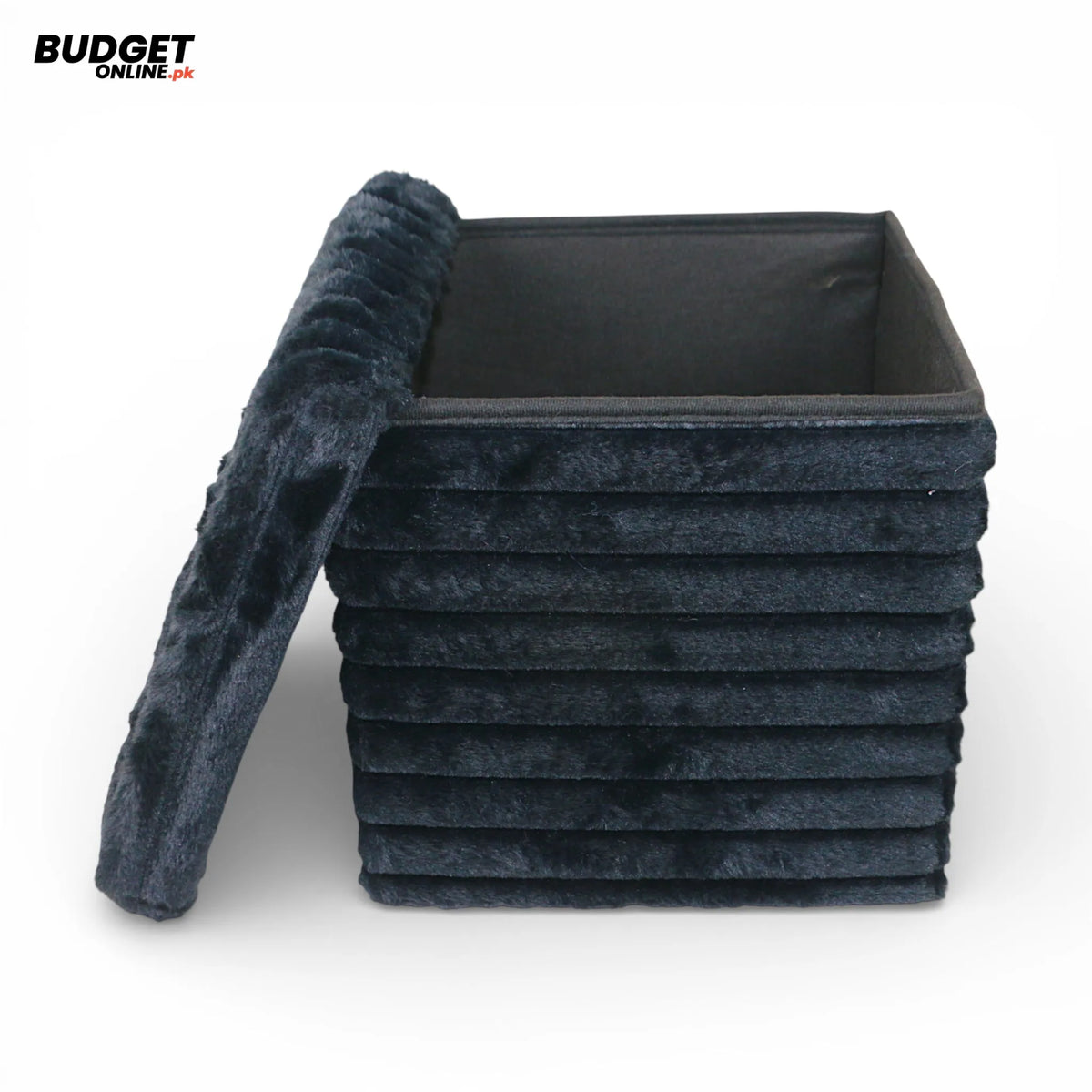 Black Foldable Storage Stool