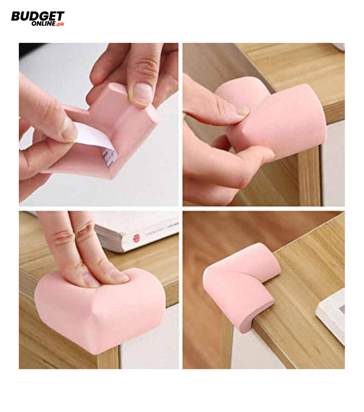 Pink Table Corner Safety Guards 4-Piece Set