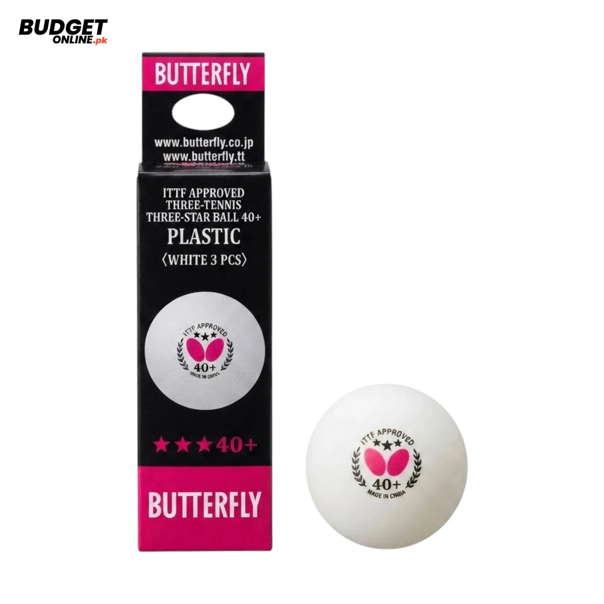 Butterfly Table Tennis Balls 3-Pack