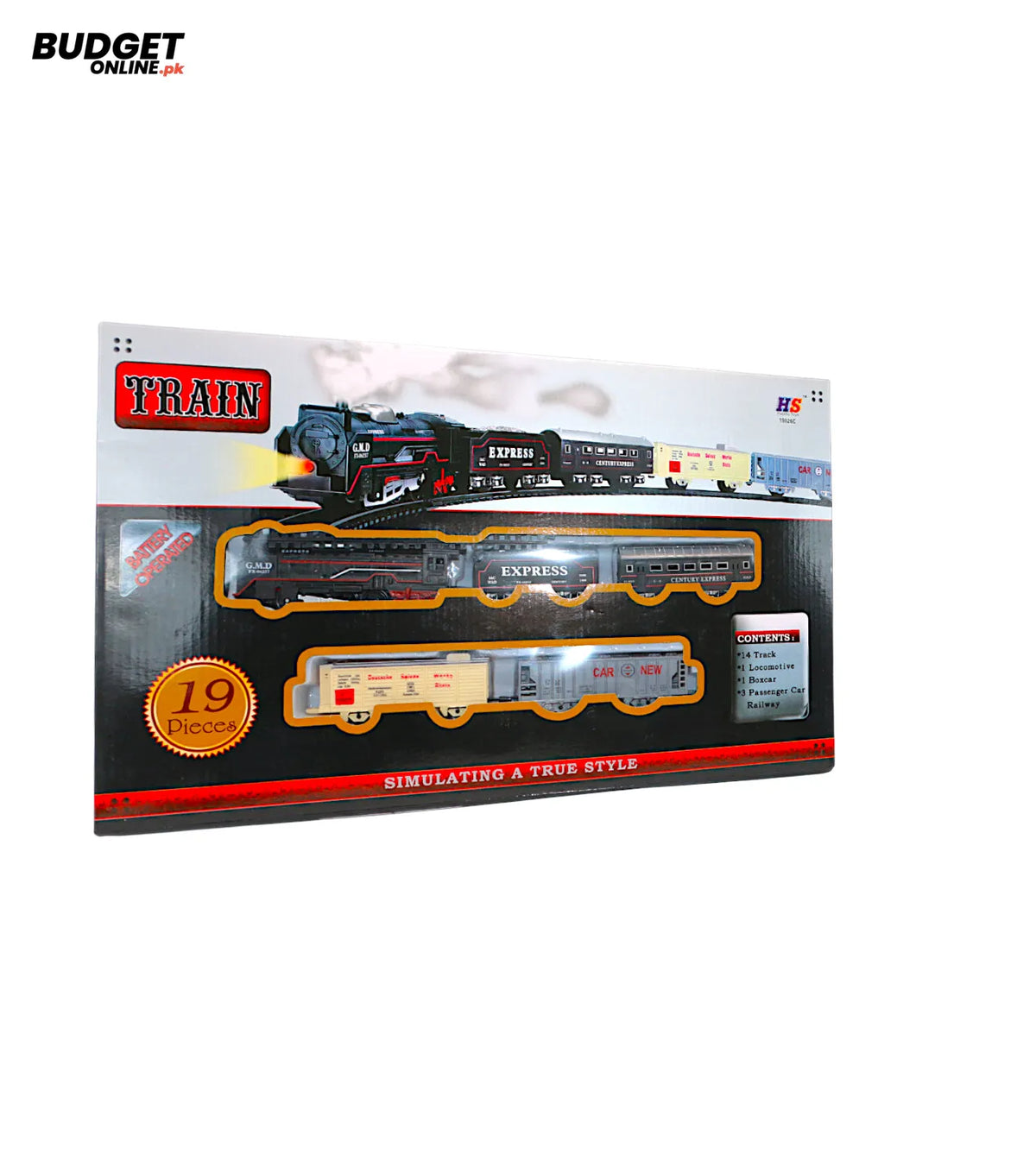 19-Piece Train Track Set With Lights And Sound