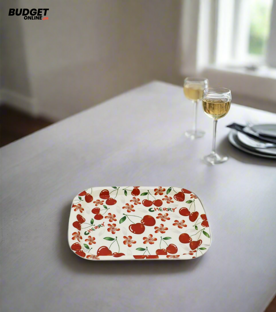 Printed Cherry Serving Tray
